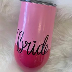 Two toned pink 16 oz Bride tumbler